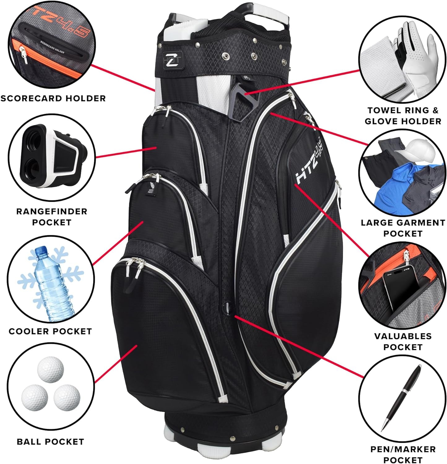 4.5 Premium 14 Way Divider Golf Cart Bag